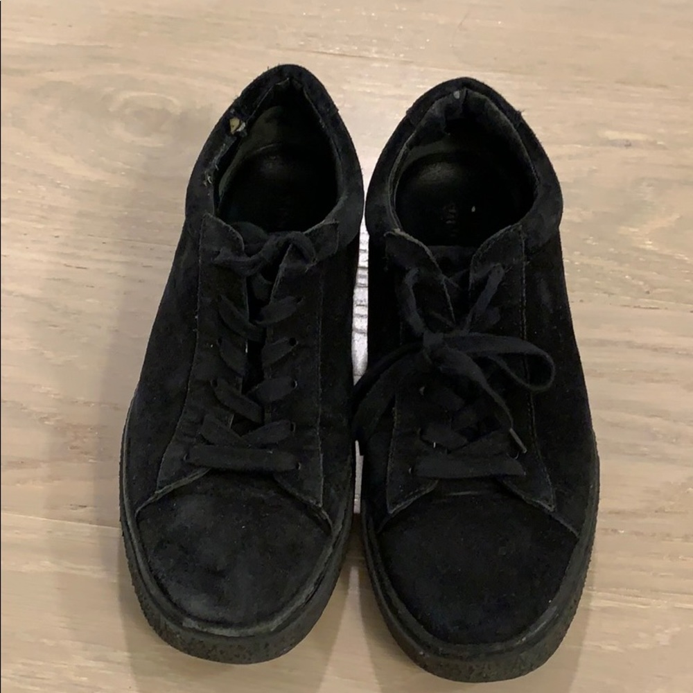 Black suede Vince sneakers size 8